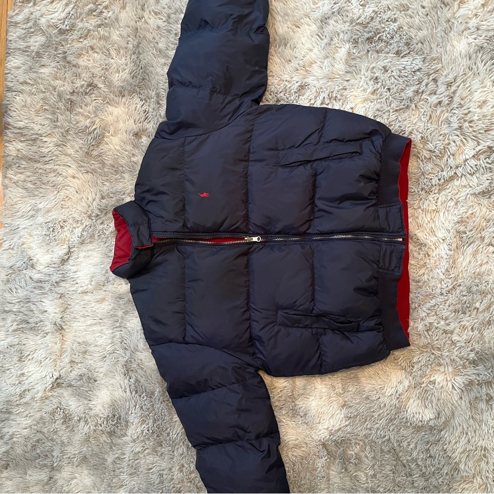Vintage Reversible Polo Ralph Lauren Navy/ Red Puffer Jacket - Picture 5 of 12